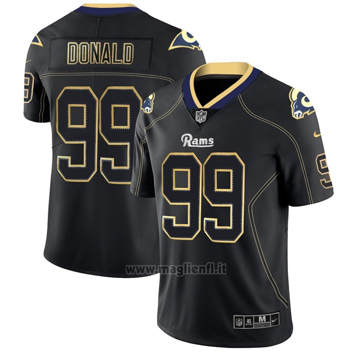 Maglia NFL Limited Los Angeles Rams Donald Lights Out Nero